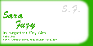 sara fuzy business card