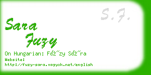 sara fuzy business card